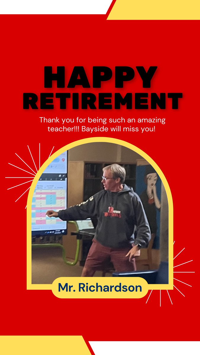 All the best to Mr. Richardson on his retirement!❤️🖤