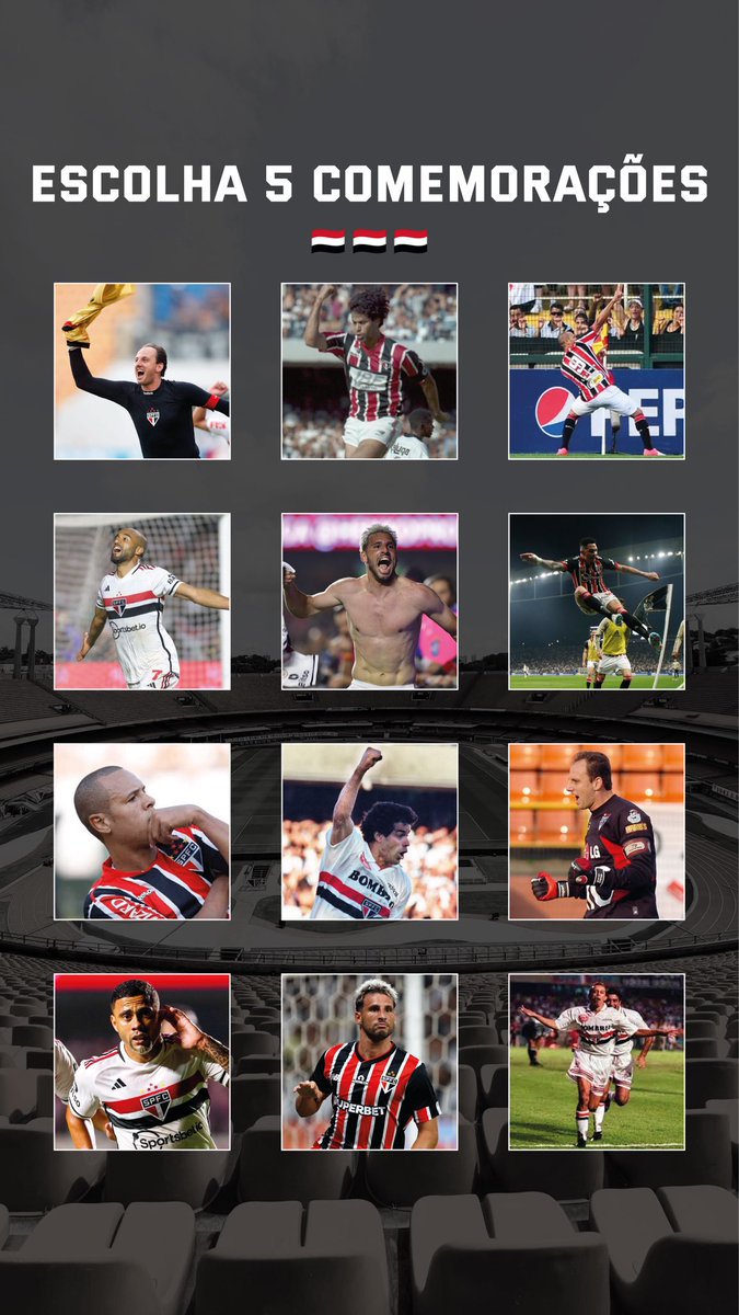 SaoPauloFC's tweet photo. Pra entrar na trend, só pode escolher cinco 😬

#VamosSãoPaulo 🇾🇪 https://t.co/0BZgwXbE5A