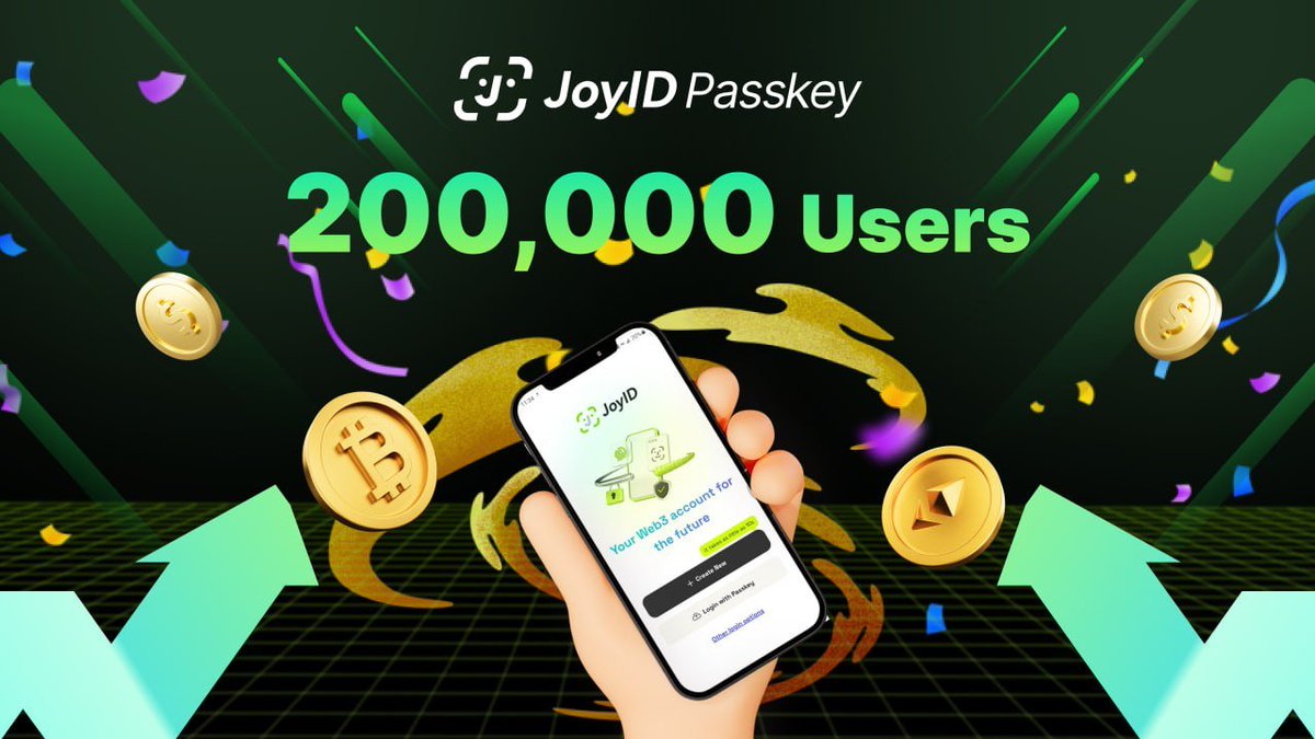 joy_protocol's tweet photo. 🚀🎉 Exciting Milestone: JoyID Surpasses 200,000 Users!

🌐 As a pivotal CELL Studio @ckbcell initiative, we are committed to facilitating seamless Web3 connections between #BTC and #CKB, aiming to bridge BTC and CKB to make CKB a fully isomorphic Bitcoin Layer2 (based on 'PoW+UTXO'), empowering BTC Layer1 assets with Turing-complete UTXOs, redefining blockchain interoperability standards. 🛠️

🌟 Join us on this innovative journey. The adventure is just beginning, and we're moving towards unlocking a broader potential of applications.

🚀🔗 Explore how we're building the future in decentralized technology: https://t.co/Fa4GfyMuSU