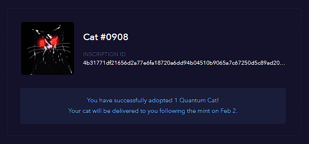 btcshitmaker's tweet photo. gmeow.

my quantum cat appeared

@quantumcats @TaprootWizards 

#ImDed #OP_CAT_IS_DEAD https://t.co/5lgO2TGRKv