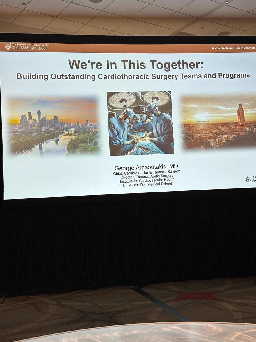 melisspbrown's tweet photo. Strong work at #STS2024  by the @UTAustin @DellMedSchool cardiac surgery team! Great moderated sessions @jgrizzity @geoarnaoutakis and an illuminating presentation on building a cardiothoracic surgery team by @geoarnaoutakis

Thanks for a phenomenal conference! @KarenMKimMD1 https://t.co/GmYyjr18Mv