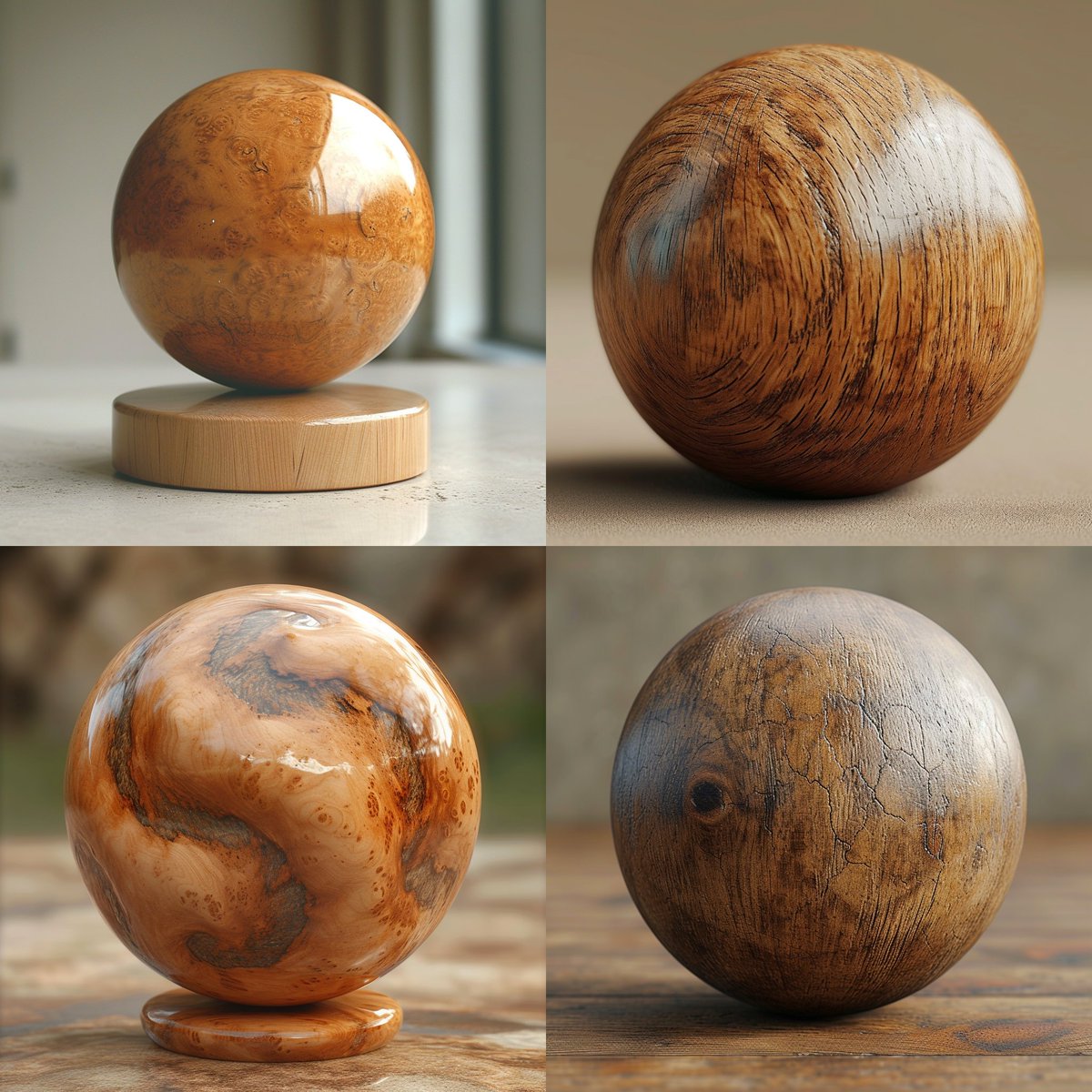 Kazi5isAlive's tweet image. #PromptShare #midjourney6 #aitutorial #aiartcommunity I hate sharing my prompts when I'm making something but I want you to make awesome stuff too. So this tutorial is the secret sauce to making AI spit out exactly what you've got in your head. Prompt: "A wooden sphere." --v 6.0…