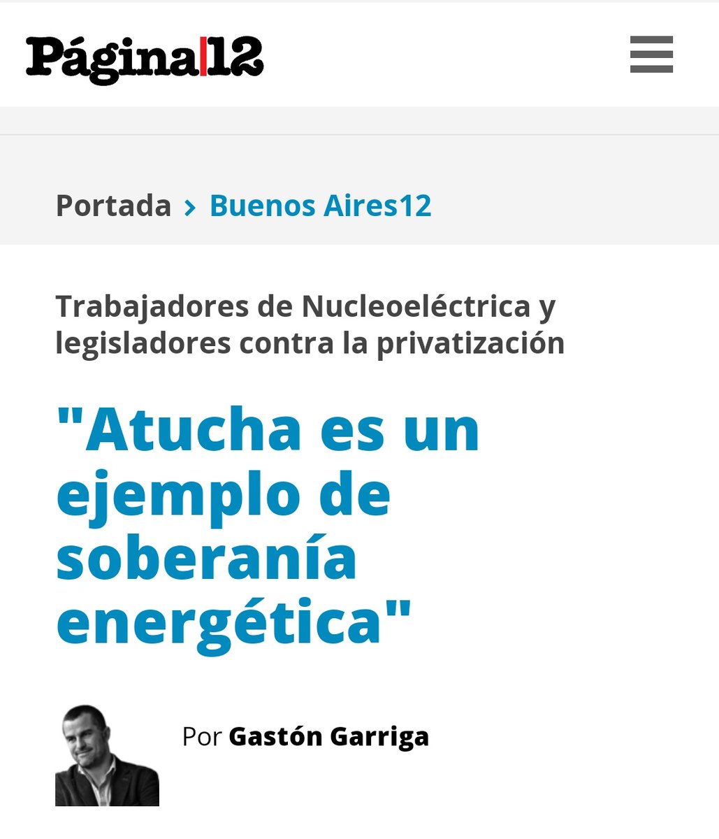 jotaalonso's tweet photo. #Grave 
El Gobierno quiere privatizar la energía nuclear cuya mayoría accionaria la tiene el Estado Nacional. Núcleoeléctrica tiene 3.200 empleos de alta capacitación tecnológica y produce el 30% de la energía que consume la provincia más grande del país, Buenos Aires. Un hilo. https://t.co/DswVuNATfy