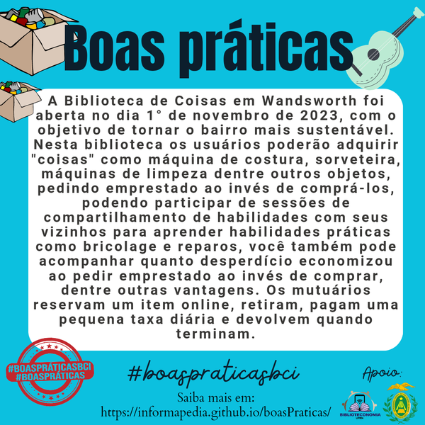 BoasPraticasBCI's tweet photo. Adoro bibliotecas das coisas, tendem a trazer uma nova cara para as bibliotecas! 📚 O que vocês acham? Conhecem alguma biblioteca das coisas aqui no Brasil? 

#boaspraticas #boaspraticasbci #boaspraticasbp #bibliotecapublica #ufmg #ufrn #biblioteca #leitura  #bibliotecadascoisas https://t.co/u5evxLyGRd