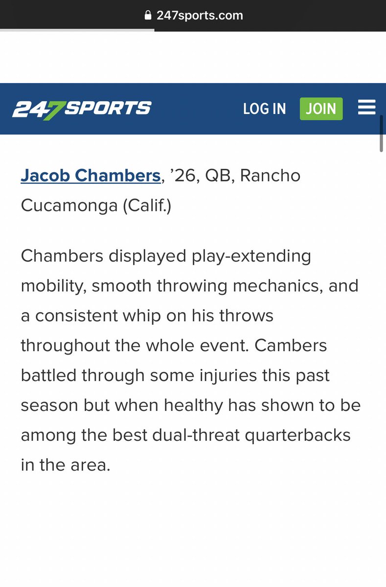 Jacob Chambers (@jacobchambers__) on Twitter photo Thank you for the write and named one of the MVP’s at the Arrival Camp ! <a href="/OfficialKOBros/">KO Bros</a> <a href="/GregBiggins/">Greg Biggins</a> <a href="/EtiwandaFB/">Etiwanda High Football</a> <a href="/TheArrivalCamp/">The Arrival Camp</a> Thank you for the write and named one of the MVP’s at the Arrival Camp ! <a href="/OfficialKOBros/">KO Bros</a> <a href="/GregBiggins/">Greg Biggins</a> <a href="/EtiwandaFB/">Etiwanda High Football</a> <a href="/TheArrivalCamp/">The Arrival Camp</a>