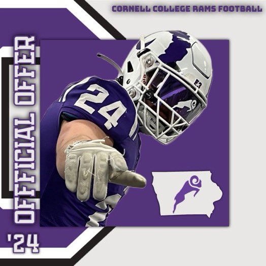 After a great conversation with @CoachAdams_CC this morning, I am blessed to receive an offer from Cornell College! @coach_patten @Husky_Football7