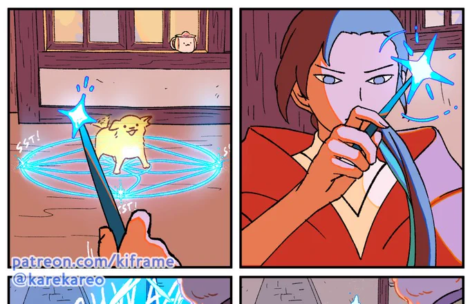 shared some comic pages of one of my original projects on patreeyon! please perceive the doggo 🐾 