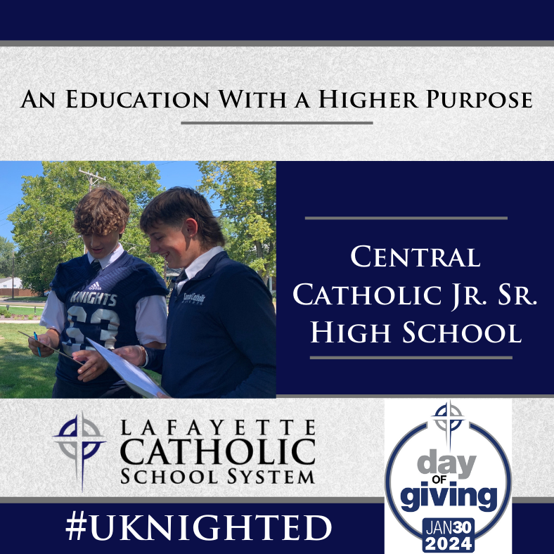 lafacatholic's tweet photo. Donations today help all five of our campuses. No matter which elementary school you attend, or when you started in LCSS, we all end up being Knights. And that's why today we are #UKnighted. Give before midnight! https://t.co/UMTs3EWWcJ #LCSSDayofGiving https://t.co/uqw9nqQo3A