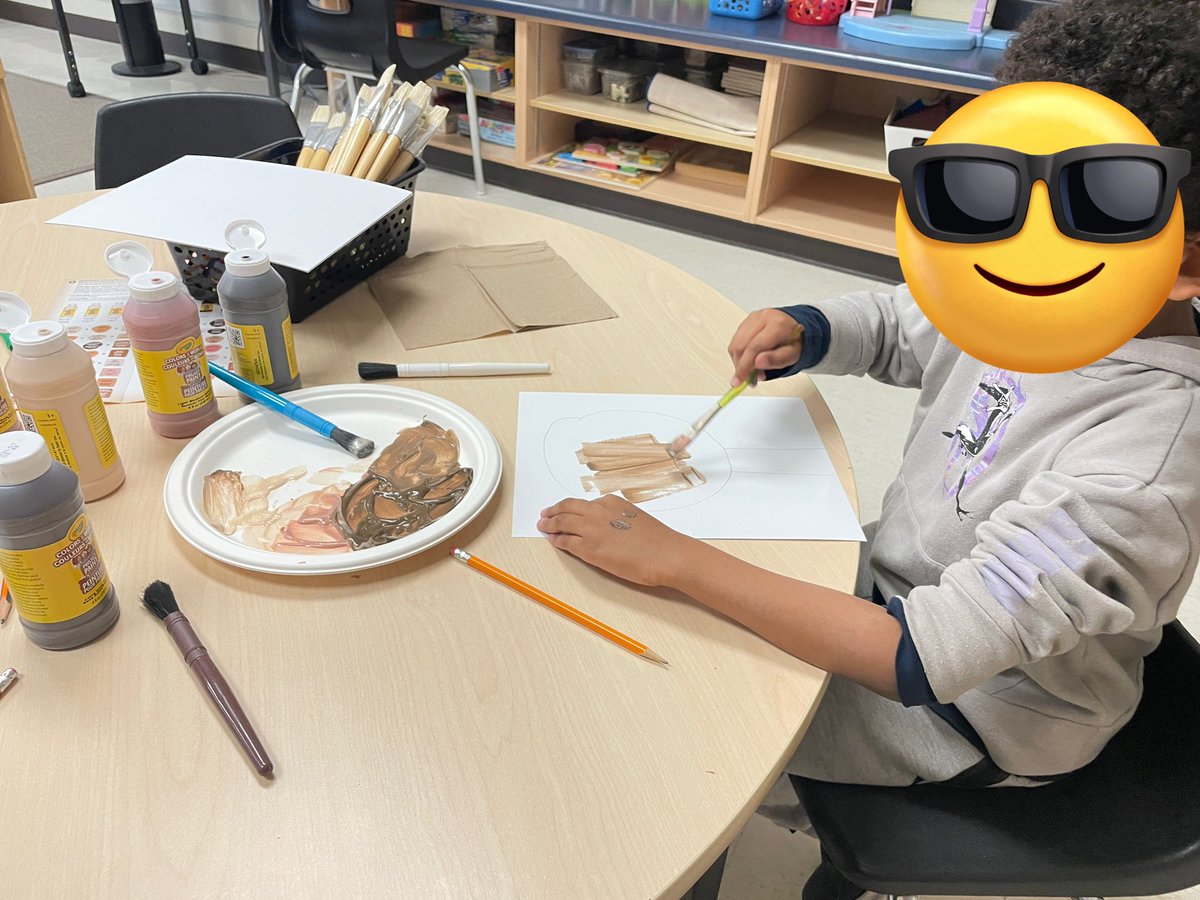 I am very impressed with <a href="/Crayola/">Crayola</a> Colors of the World Paint! My students were easily able to find a colour that matched their skin tone while painting their self portrait. #RepresentationMatters