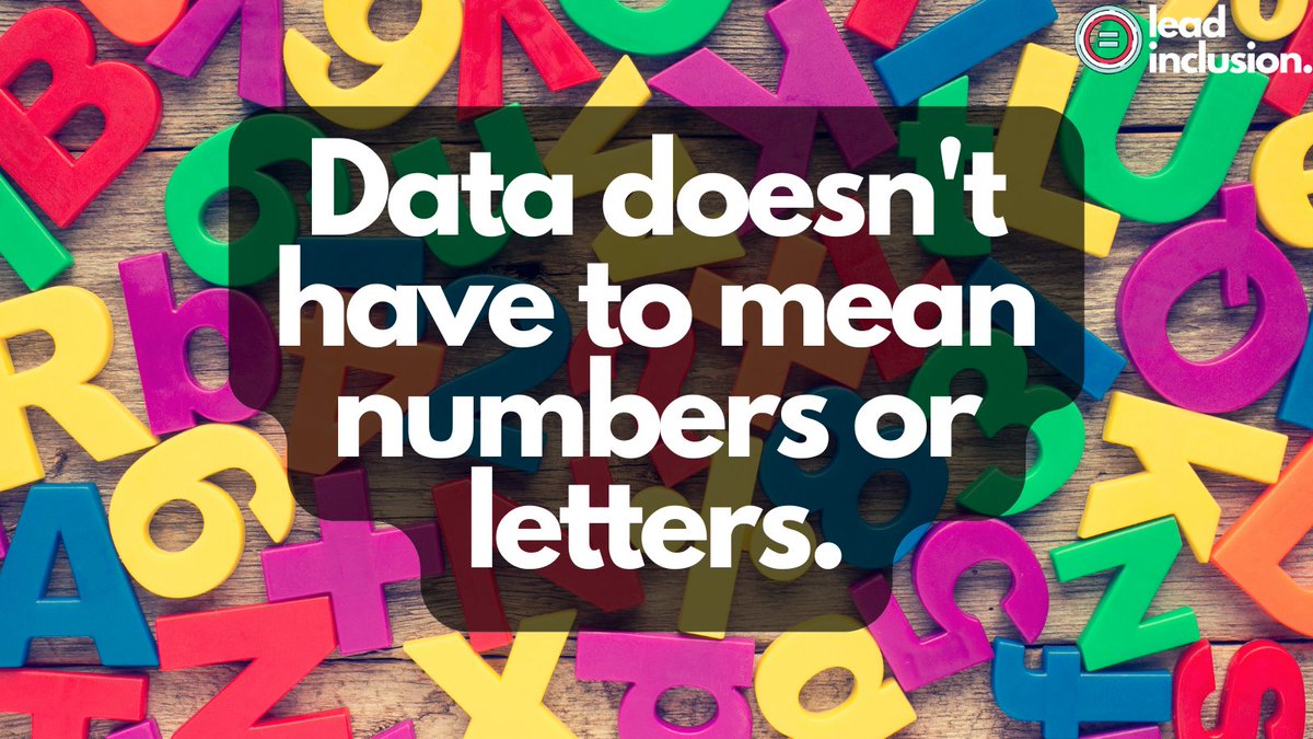 📉 Data doesn't have to mean numbers or letters. All of the information we have is data. A conversation often yields your most valid data. #LeadInclusion #EdLeaders #Teachers #UDL #SBLchat #TG2Chat #TeacherTwitter