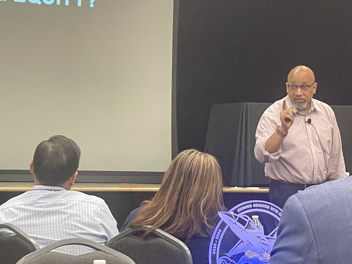 Being challenged by @PrincipalKafele at @MorenoValleyUSD Administrator’s Professional Learning opportunity. #equity #africanamericaninitiative #mvusd