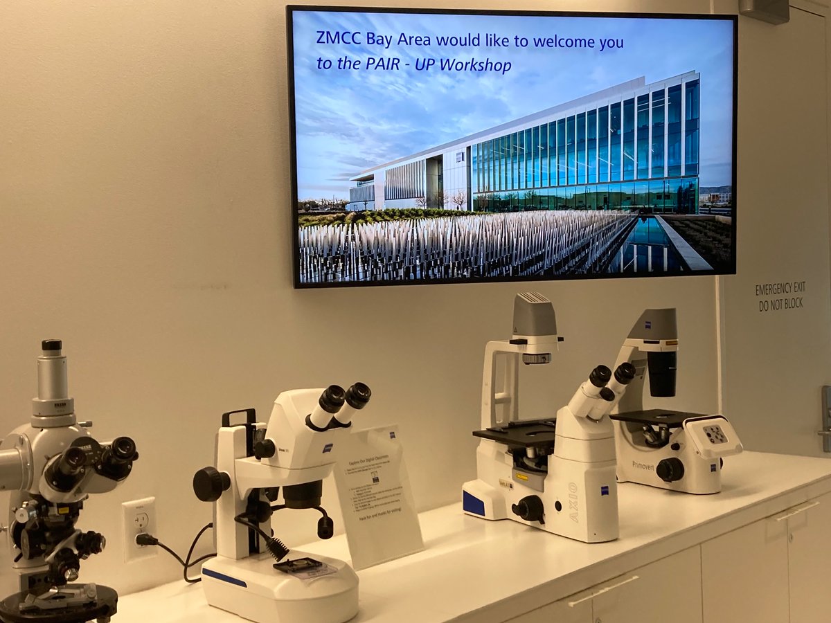 Pairupbiology's tweet photo. Thank you @zeiss_micro for organizing and hosting the @Pairupbiology workshop at the Innovation Center in Dublin, CA last week. Thank you to Vimal and his team for this great experience and excellent support. https://t.co/ovQLJ8jX0p