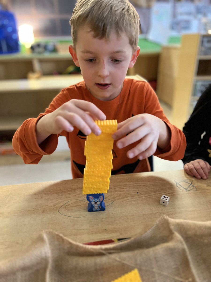 🎲🧀Adding dice to a simple dollar store game turned it into a wonderful way to practice subitizing, one to one correspondence, concentration and hand-eye coordination! #playfulmath #howmanycheeseslicescanyoustack <a href="/dtrkinder2/">K2 Kinders</a> <a href="/DiamondTrailPS/">💎Diamond Trail Public School🐉</a>
