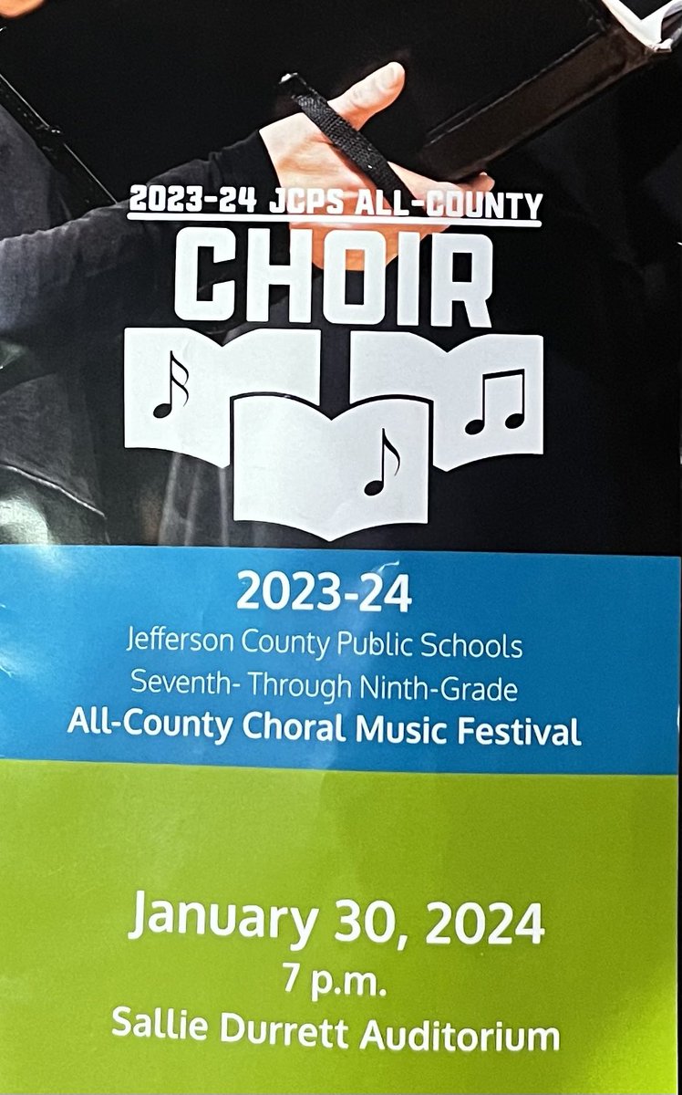 Shout Out to the 2023-24 JCPS ALL-COUNTY CHOIR! Congrats seventh through ninth graders! Excellent Music Festival!🎵🎉