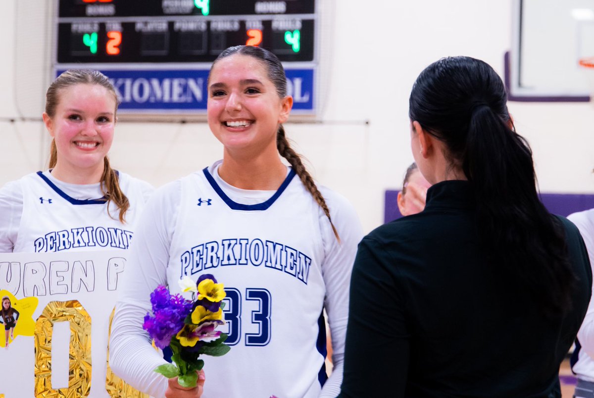 Congratulations to Lauren Patnode ‘24 on scoring her 1,000th career point! #perkpride