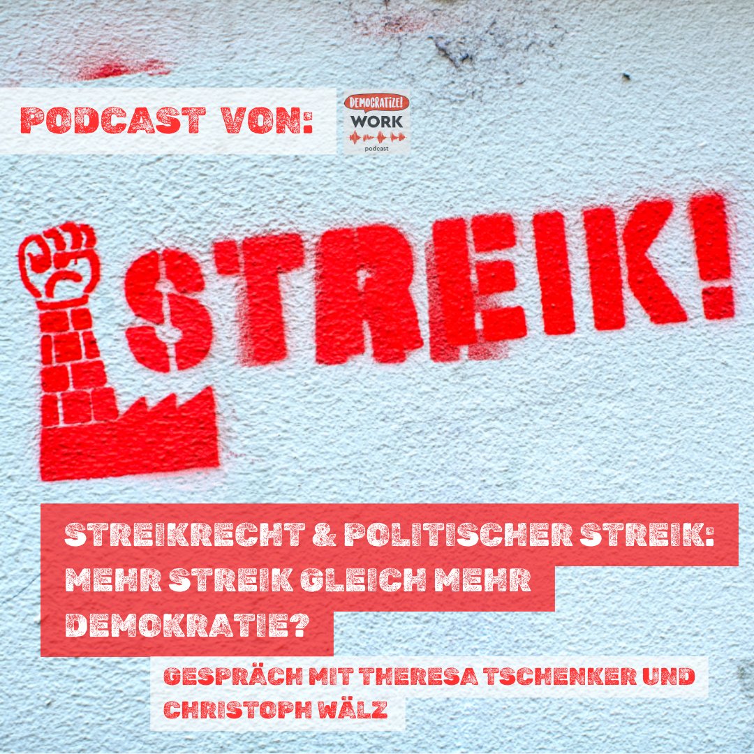 Hörenswerter Podcast von <a href="/DemoWorkPod/">Democratize Work! @democratizework@union.place</a>, in dem die Rechtswissenschaftlerin <a href="/TTschenker/">Theresa Tschenker</a> &amp; der Gewerkschafter <a href="/ChristophWlz1/">Christoph Wälz</a> das #Streikrecht &amp; den politischen Streik aus juristischem &amp;  gewerkschaftlichem Blickwinkel beleuchten. Hier kann es angehört werden: elearning.zewk.tu-berlin.de/blog/democrati…