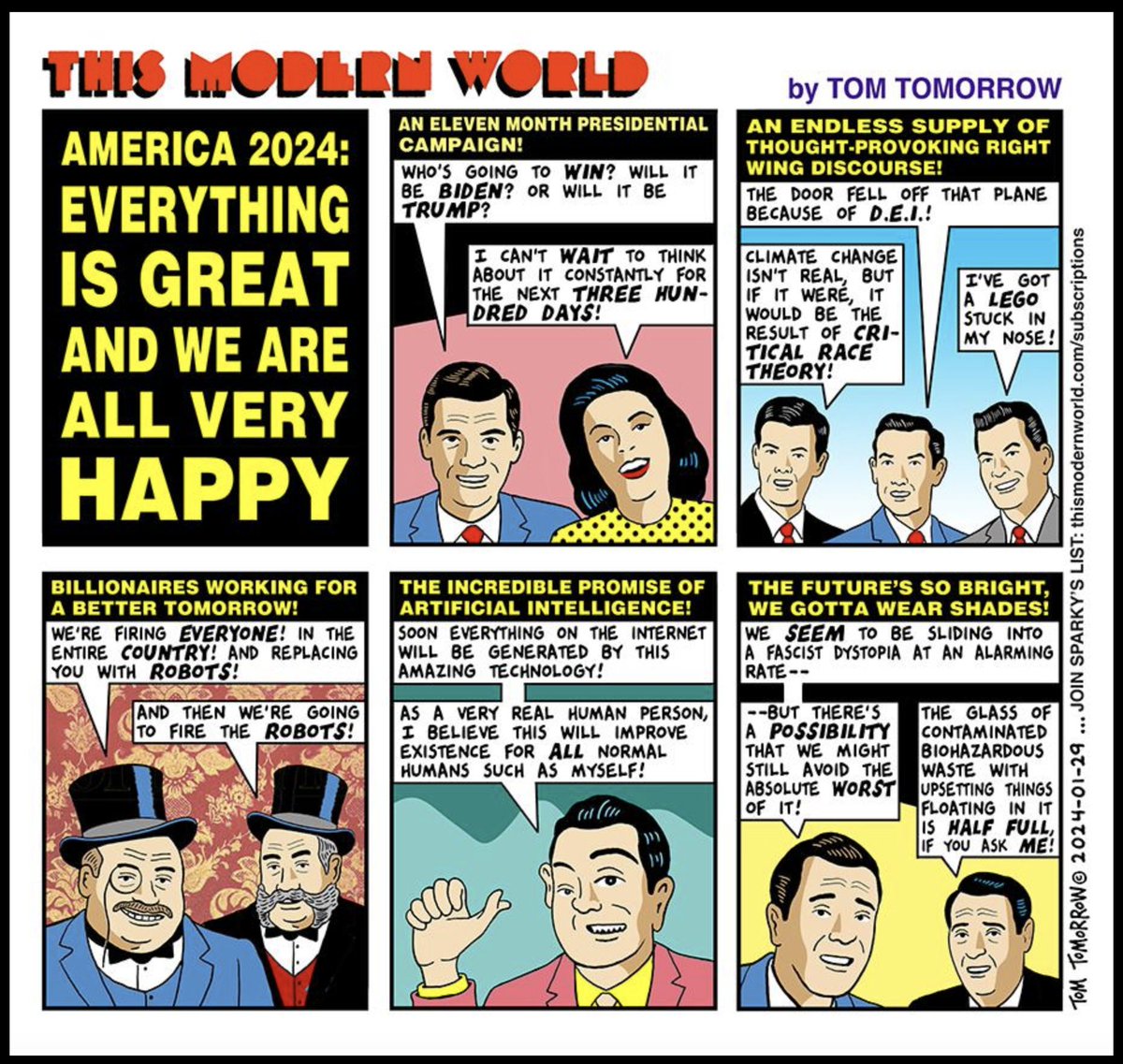 ACEMAXX ANALYTICS on X: "Everything is Great! - by Tom Tomorrow  @TheProspect https://t.co/sBKzfezCyd https://t.co/RYqKEdB1X9" / X
