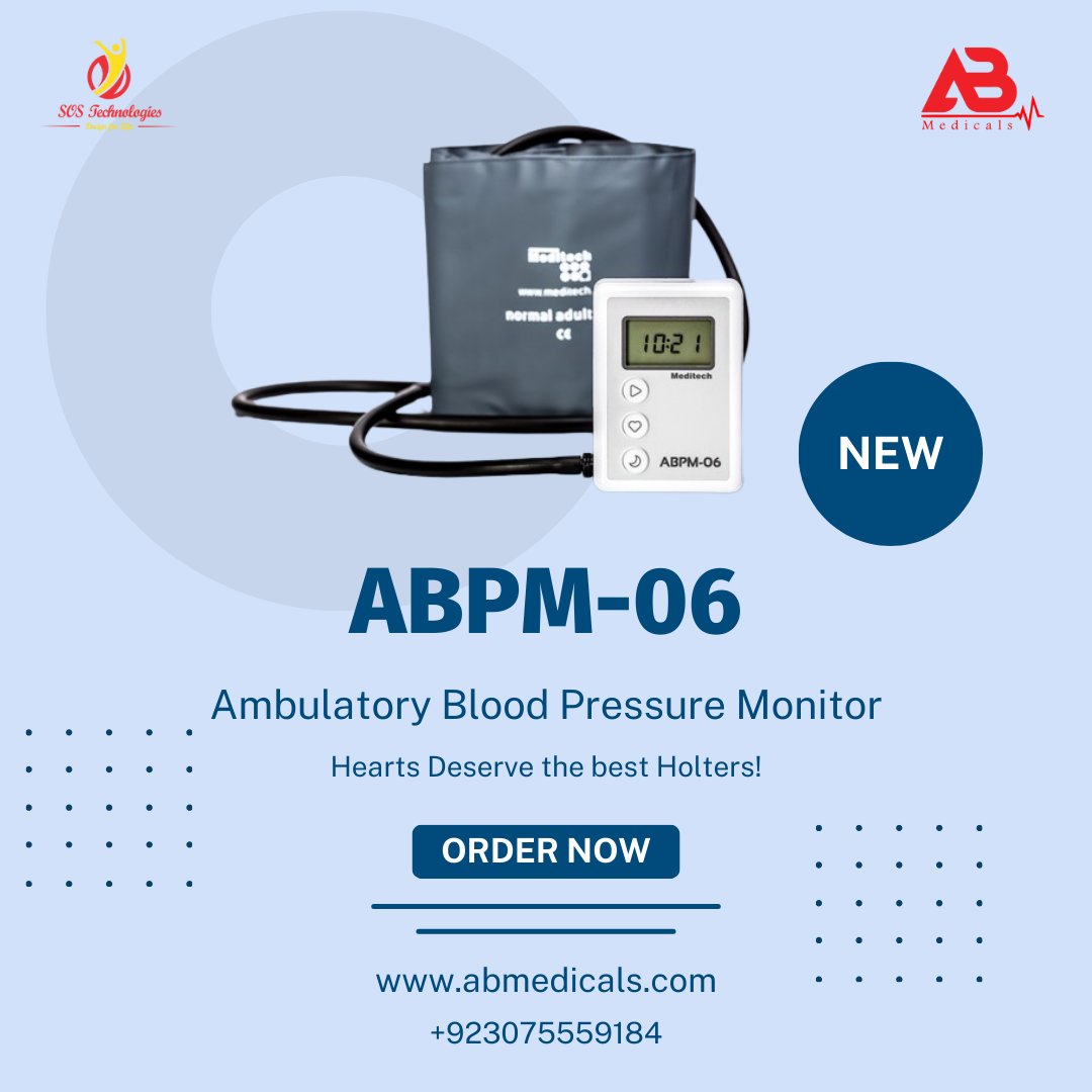 AbMedicals's tweet photo. Unveiling the ABPM-06: Revolutionize your health with our Ambulatory Blood Pressure Monitor. 

Connect with us:
Website: https://t.co/pZwjcicNQ6
Email: info@abmedicals.com.pk
(+92)3075559184

#IntroducingCardXplore #HealthTech #InnovateWellbeing #medical #hospital #doctor https://t.co/6TSDloArye