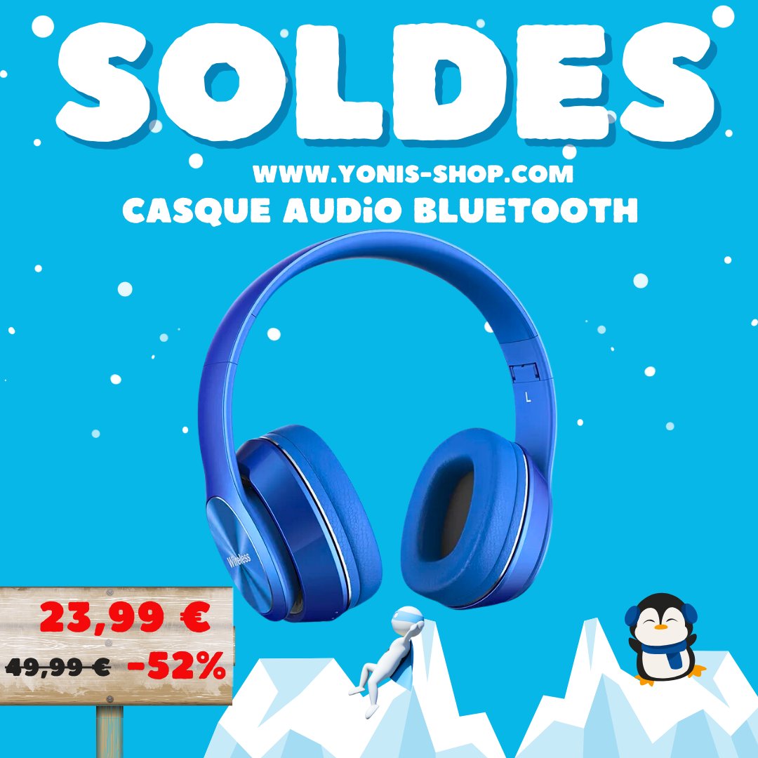 YonisShop's tweet photo. 🎧 Soldes d'hiver ! Écoutez en style avec notre casque audio Bluetooth. Qualité sonore exceptionnelle, confort maximal. Offre à ne pas rater ! 🎵  

▶️ https://t.co/3YyA0rQey2  

#SoldesHiver #CasqueBluetooth #MusiqueHD https://t.co/zgFXoYdSo5