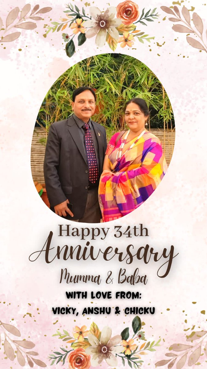 wakoindia's tweet photo. 💐😍 *Happy 34th...Baba &amp; Mumma* 😍💐 https://t.co/Qn5LtyG9hy