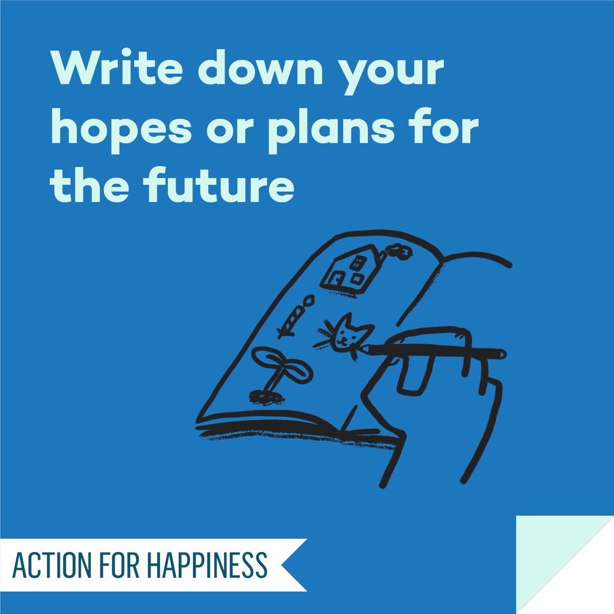 actionhappiness's tweet photo. Happier January - Day 31: Write down your hopes or plans for the future https://t.co/N9nENwczqv #HappierJanuary https://t.co/bvOcBYNUfK