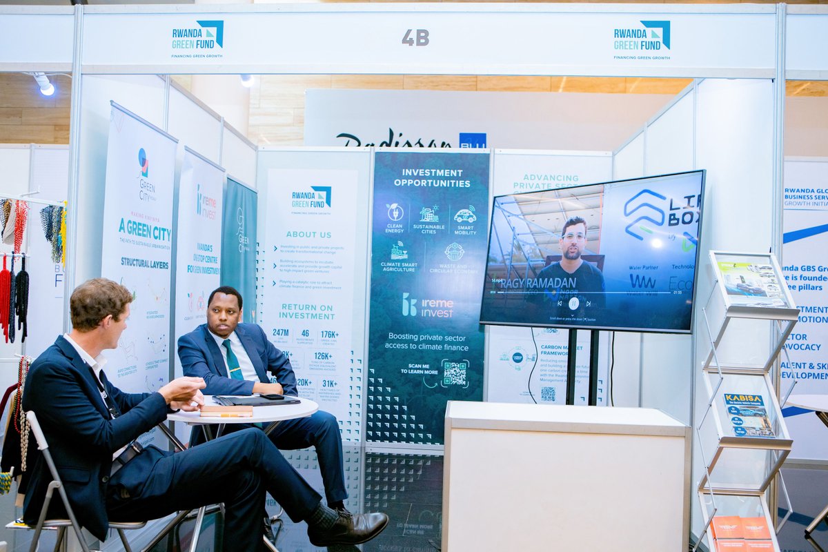 GreenFundRw's tweet photo. Visit our #RwandaGreenFund booth at the #UKRwBusinessForum today and learn more about us from our Private Sector Investment Analyst @NotTonyShyaka 

#GreenRwanda🇷🇼🌿 | #InvestinRwanda https://t.co/hNTLEvLmld