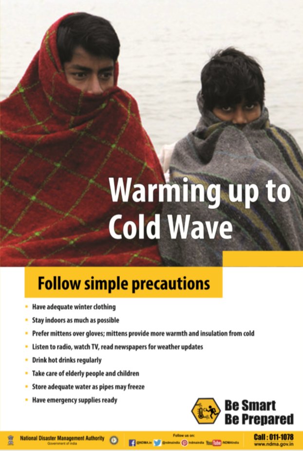 ndmaindia's tweet photo. #ColdWave | Avoid the effects of cold wave by following these do's and don'ts.
#Coldwave
#Coldwavepreparedness https://t.co/yGCfViYqUc