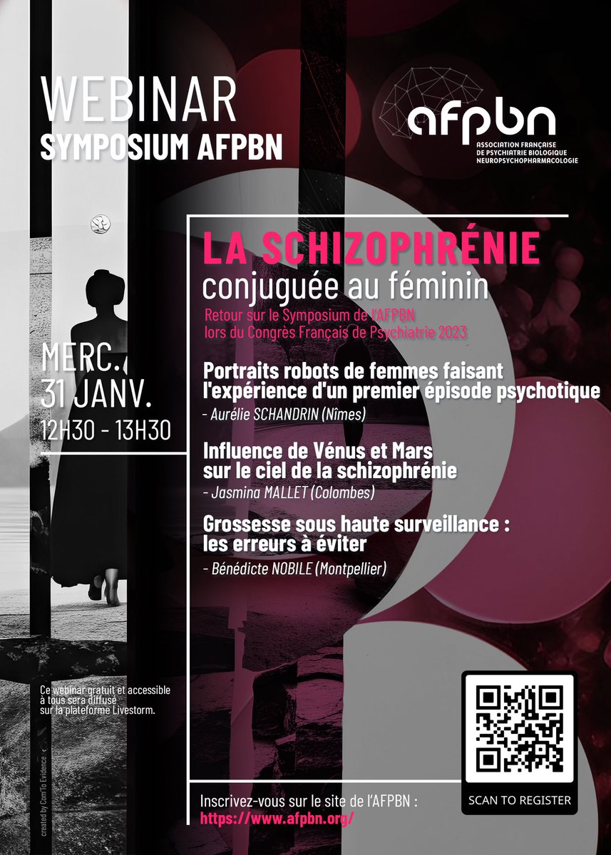Benedicte Nobile (@benedno) on Twitter photo « La schizophrénie au féminin » tout ce que vous voulez savoir sur les particularités chez les femmes! Ça se passe tout a l’heure! Gratuit et accessible à tous! Avec 3 oratrices de choc 🤩 <a href="/MalletJasmina/">Jasmina Mallet</a> <a href="/LiliSchandrin/">Aurelie Schandrin</a>
<a href="/NidalNabhan/">Nidal Nabhan Abou</a> <a href="/afpbn/">afpbn</a> @Phcourtet <a href="/BelzeauxR/">Belzeaux Raoul</a> « La schizophrénie au féminin » tout ce que vous voulez savoir sur les particularités chez les femmes! Ça se passe tout a l’heure! Gratuit et accessible à tous! Avec 3 oratrices de choc 🤩 <a href="/MalletJasmina/">Jasmina Mallet</a> <a href="/LiliSchandrin/">Aurelie Schandrin</a>
<a href="/NidalNabhan/">Nidal Nabhan Abou</a> <a href="/afpbn/">afpbn</a> @Phcourtet <a href="/BelzeauxR/">Belzeaux Raoul</a>