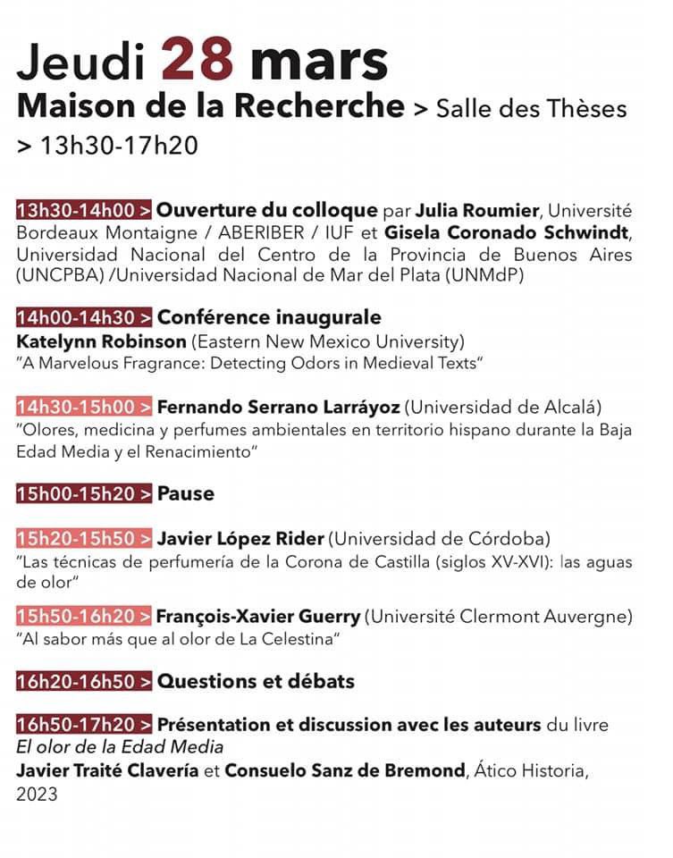 EREMM_UBM's tweet photo. Colloque « Un paysage de #senteurs et de #parfums : la séduction de l’odorat au Moyen Âge et au début de l’époque moderne » organisé par @RoumierJulia et @giselacoronados  

28 et 29 mars à l’@UBMontaigne et en ligne 

Inscription et  programme 👇

https://t.co/KDykefUeAc https://t.co/6KXCcJq6C0
