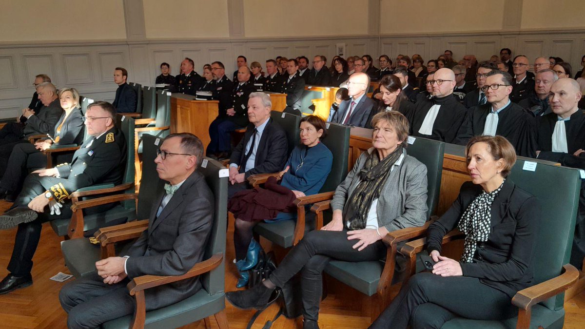 Prefet68's tweet photo. #justice⚖️
Ce 30/01, @Prefet68 a assisté à l'audience solennelle de rentrée du tribunal judiciaire de #Colmar
💡 Une audience au cours de laquelle l’activité de la juridiction durant l'année écoulée est exposée aux autorités politiques, judiciaires, administratives et militaires https://t.co/YoFnjAHy7r