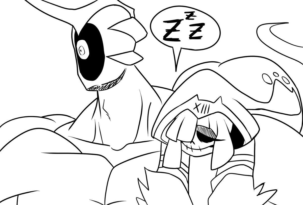 randsan2023's tweet photo. #digitalart 
Well, here I bring a small drawing of the Cyberlord oc interacting with mine, I saw your design of death, and the truth is, leaving aside the topic of the joke, I like their design

i hope you like it

the end and death meet each other

void and death https://t.co/rx2y8P9902