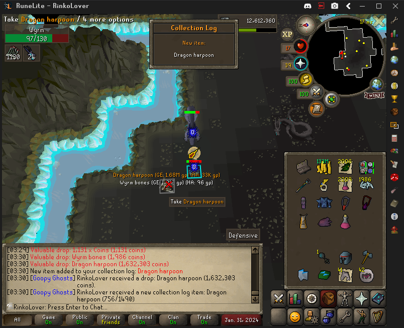 not smth i keep at all but cool coll log slot to get

now have all uniques from the karuulm draconic creatures except hydra pet (one day) and knives (which are available from all 3)