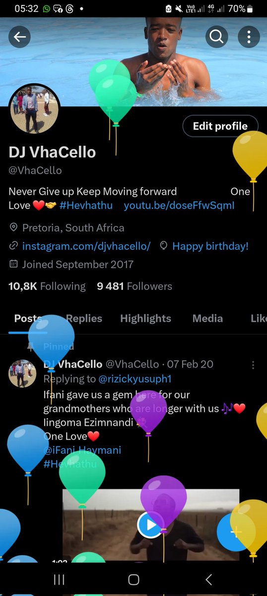 VhaCello's tweet photo. +1🎊 Thank GOD for another year add Happy birthday to My Self https://t.co/xjbmrtsi6Z