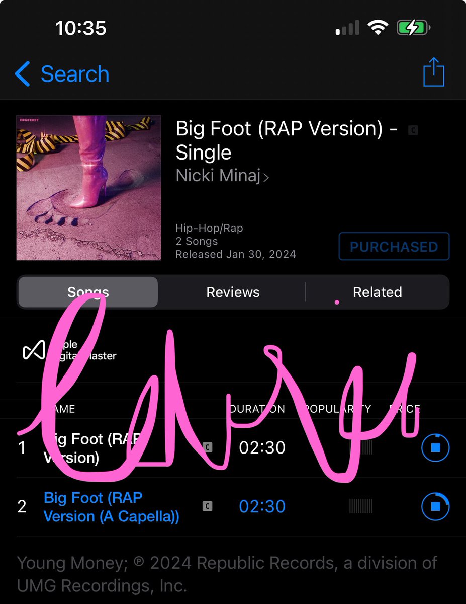ca6ria's tweet photo. search “big foot rap version” in itunes and you’ll be able to
purchase and stream 🩷
#bigfoot #rapversion https://t.co/LoFrQJbm9u