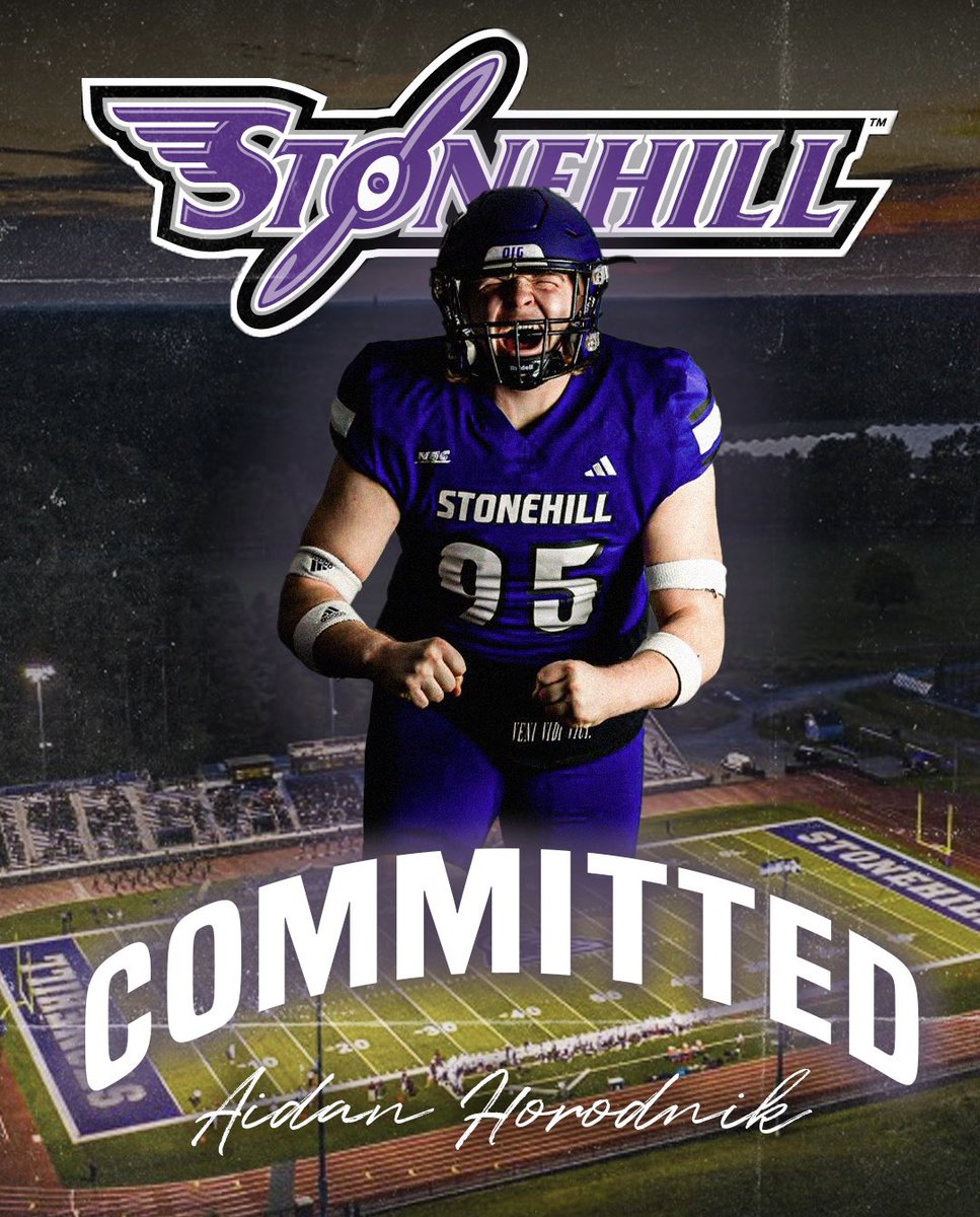 AidanHorodnik's tweet photo. I like to announce that I am 1000% committed to play for @StonehillFB. Thank you @_CoachFlo and @CoachEliGardner for giving me this opportunity.
@CoAcHKeLZZz3 
@DBP_Football 
@IronmenAthletic https://t.co/UIDnyXn8Qh