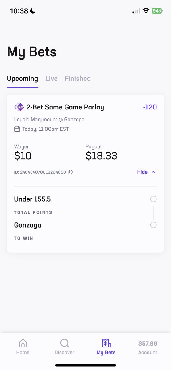 VengeanceTweets's tweet photo. No Regret Bet on @HardRockBet 🙏 #GamblingX #Gonzaga #NCCAM #favorite #defense https://t.co/XwK2o36JrC