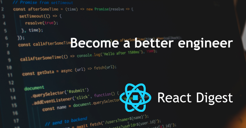 jakubgarfield's tweet photo. React Digest is a free carefully curated weekly newsletter for React developers to become better front-end engineers.