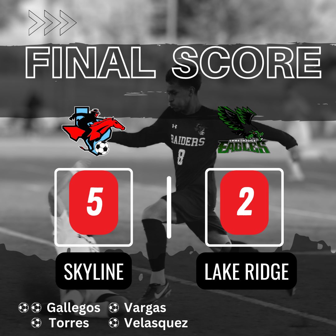 soccerskyline's tweet photo. Full time from Lake Ridge HS.

@Skyline_Raiders @SkylineAthDept @dallasathletics https://t.co/rUfEX4BdcW