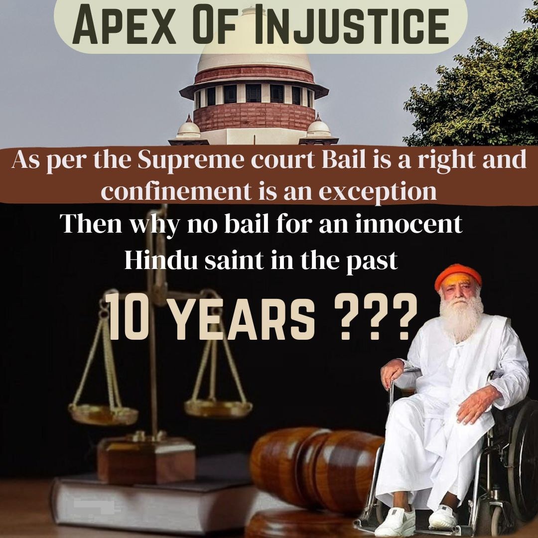 himanis494's tweet image. Sant Shri Asharamji Bapu 
&quot;अपने घर वापिसी अभियान&quot; से लाखों हिन्दुओं को पुनः हिन्दू धर्म में लाने व ईसाई
मिशनरियों द्वारा अबाध गति से चल रहे धर्मांतरण को रोकने के कारण आजीवन जेल व उनके #BasicHumanRights का हनन, आयुर्वेदिक Proper Treatment व बेल  न मिलना Justice Prevails.