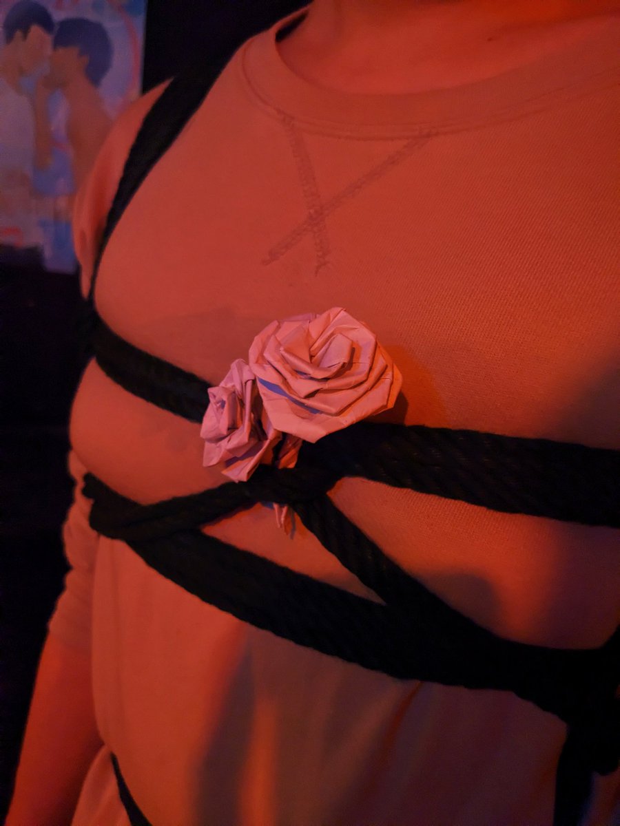 沒帶花只好自己摺🌹
-
付費繩縛開放預約中，
表單請至
forms.gle/rPY6Roe9qRAgEb…
-
#rope #deco190 #shibari #taiwan #taipei #bondage #art
#underarmour