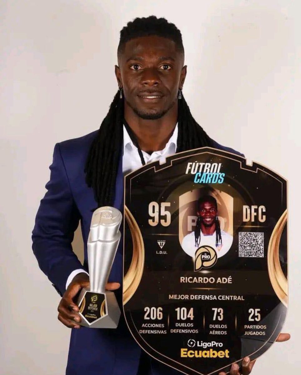 JohanChtoWilson's tweet photo. LA PANTERA🇭🇹 LO VOLVIÓ A HACER
El #mítico 4️⃣ lo distingue, en su selección como en los clubes, y es q @AdeRicardo4 de @LDU_Oficial no para de conquistar distinciones🥇tanto grupales como individuales. Elegido nuevamente #mejordefensa @LigaProEC FELICITACIONES RICA!!! #JAWFSports https://t.co/C6zTCoXHRw