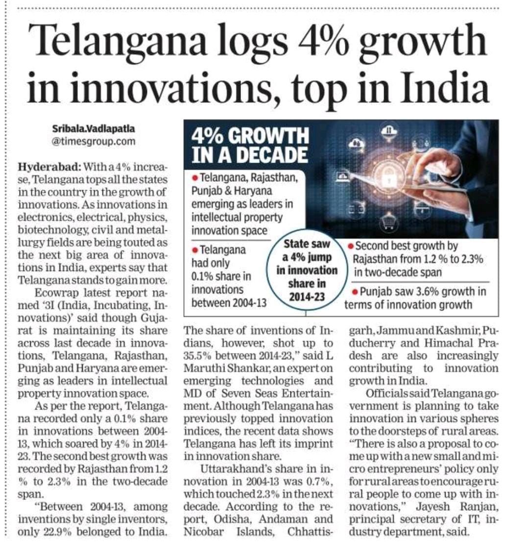 Super proud 😊 #Telangana #InnovationHub