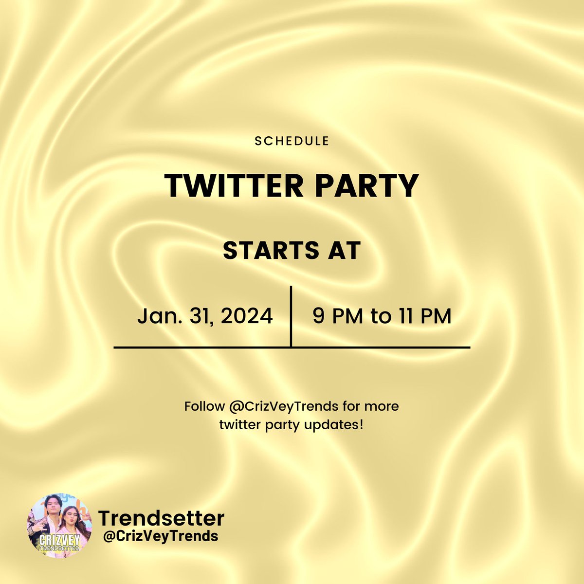CrizVeyTrends's tweet photo. Announcement ‼️‼️‼️

Today is the EP 8 #Zoomers. We will be having a TP at 9pm again using our official tagline. Check GDM's for the official tagline.

You can save your drafts as early as now! Let's make another impact in the Twitter World! https://t.co/F61si3Md4p
