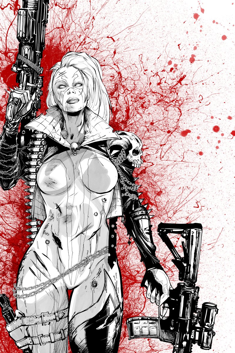 TheSaintYak's tweet image. Jessica Priest aka SheSpawn (never posted not colored version) #spawn #shespawn #ArtistOnTwitter