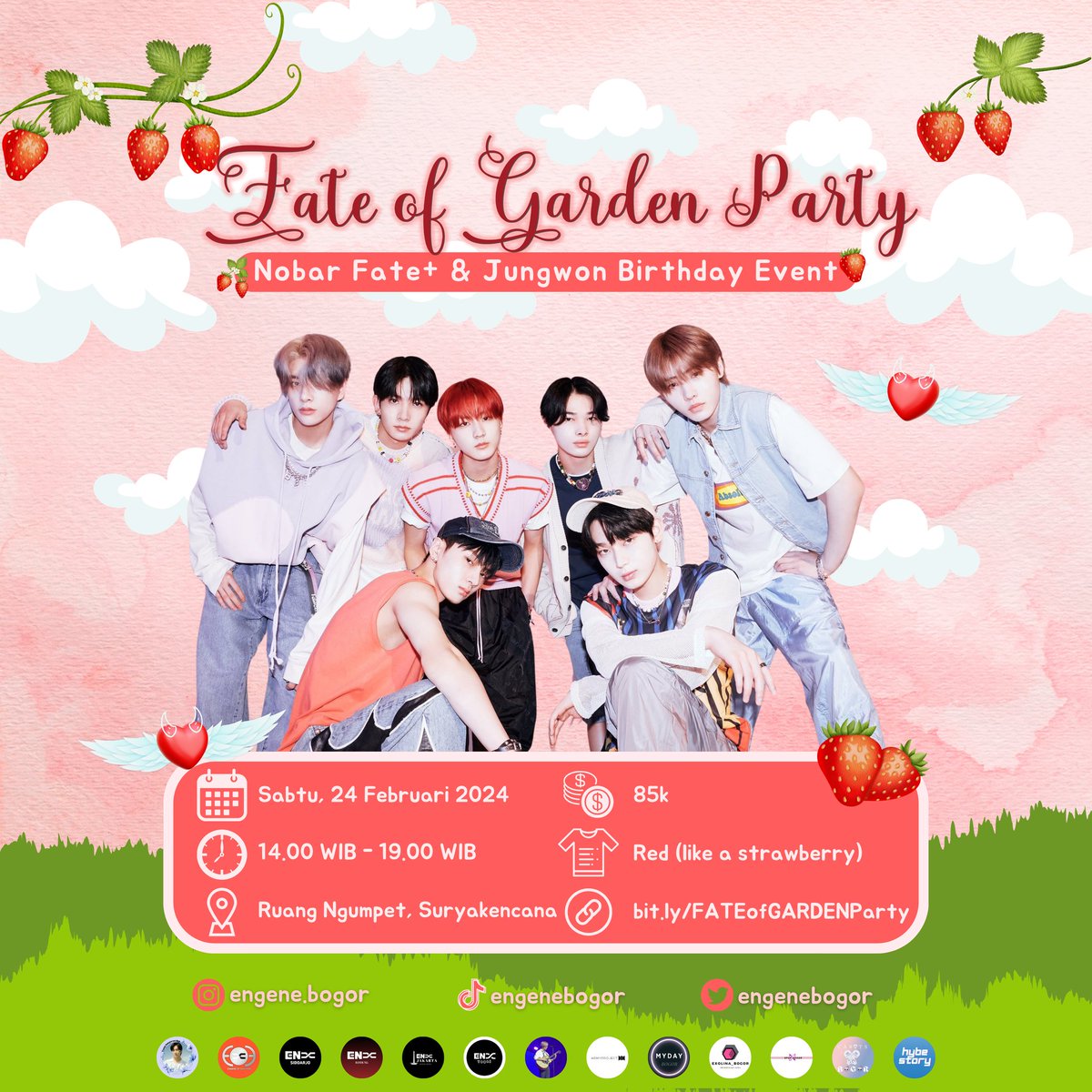 yangjungwon_ina's tweet photo. ๐๐๐ง๐ ๐ผ๐ณ ๐๐๐ฅ๐๐๐ก ๐ฃ๐ฎ๐ฟ๐๐
Celebrate #JUNGWON Day and Nobar Fate+ together
๐
: Saturday, February 24th 2023
๐ : 02.00 PM - end
๐ฐ : Rp. 85.000
๐ : Ruang Ngumpet
๐ : https://t.co/ODXMv4sNizโฆ
๐ : Red
#enhypen #engene #engeneproject #kpopevent #bogorevent https://t.co/kfThoNByoF