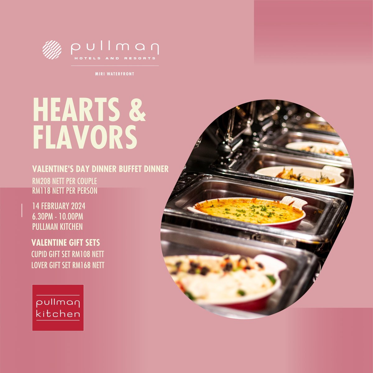 pullmanmiri's tweet photo. Breathe in the romance and exhale the love! 💝
Feel the romantic vibes with our Valentine’s Day specials.

For buffet or candlelight dinner reservation, please contact our team via this link:  https://t.co/QohYlXzfYP https://t.co/dbvRob4Xm5
