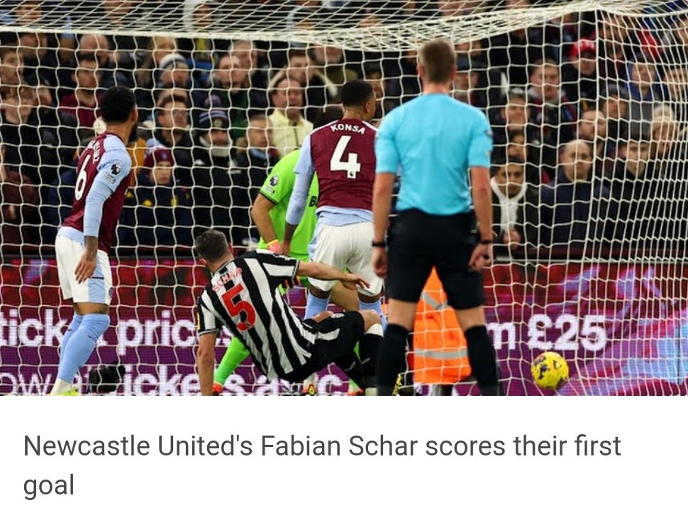 sportstickz's tweet photo. #PremierLeague | Full Time

Newcastle     3-1     Aston Villa
F. Schär 32, 36        O. Watkins 71
A. Moreno 52 (OG)

Newcastle won against Aston Villa by 2 goals from Fabian

Ollie Emiliano Martínez Alex

#AstonVilla #NewcastleUnited #Newcastle #ASVNEW #NEW #ASV #NEWASV https://t.co/eAp3ywi3SW