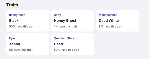 clarcrypto's tweet photo. New profile pic, my Quantum Cat (@quantumcats)! Fate has switched me from #TeamAlive to #TeamDead, lol. This 1% Honey Ghost body trait looks mint! ๐ @0xfar @udiWertheimer
Bye @cbspears @ElizabethOls0n @janbtc ๐ชฆ
๐
#NewProfilePic https://t.co/PJowvr3Kxu
