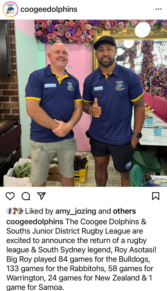 @Coogeedolphins have their Roy Asotasi moment 
The Legend Returns 
Big Roy is back #nrl #rugbyleague #phinsup