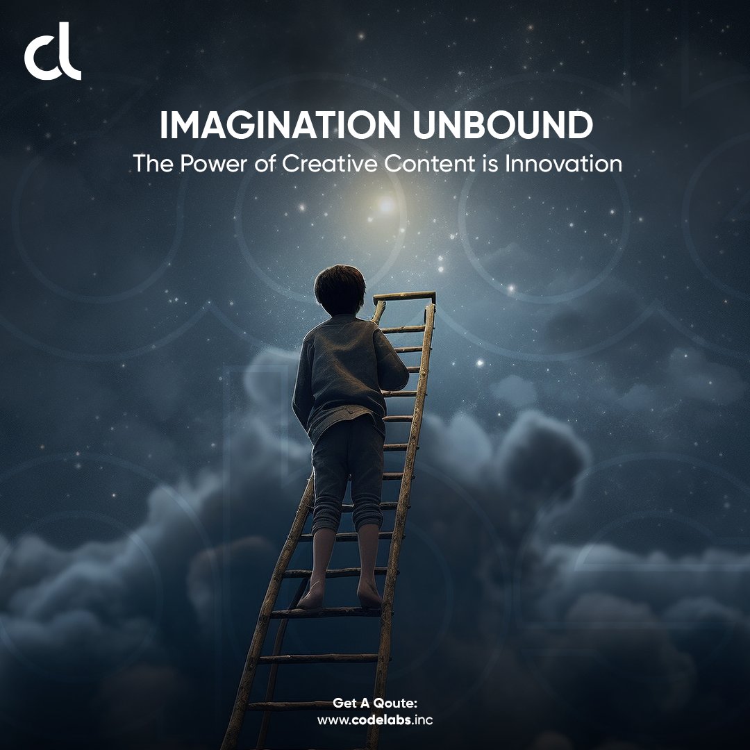 codelabsInc's tweet image. Discover boundless imagination at CodeLabs! Harness the creative power that fuels innovation. 💡🌐 Join us in transforming your ideas into groundbreaking solutions. 

Reserve your meeting spot at: calendly.com/codelabsinc. 

#Innovation #CreativeContent #ImaginationUnbound